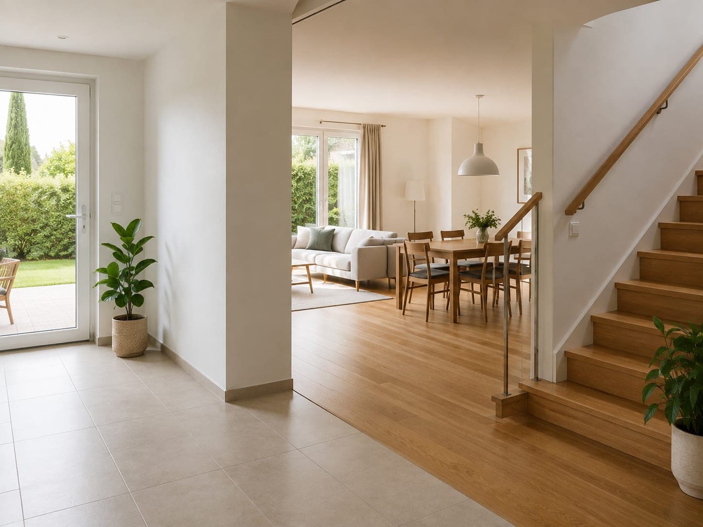 Intérieur de maison familiale après un entretien complet