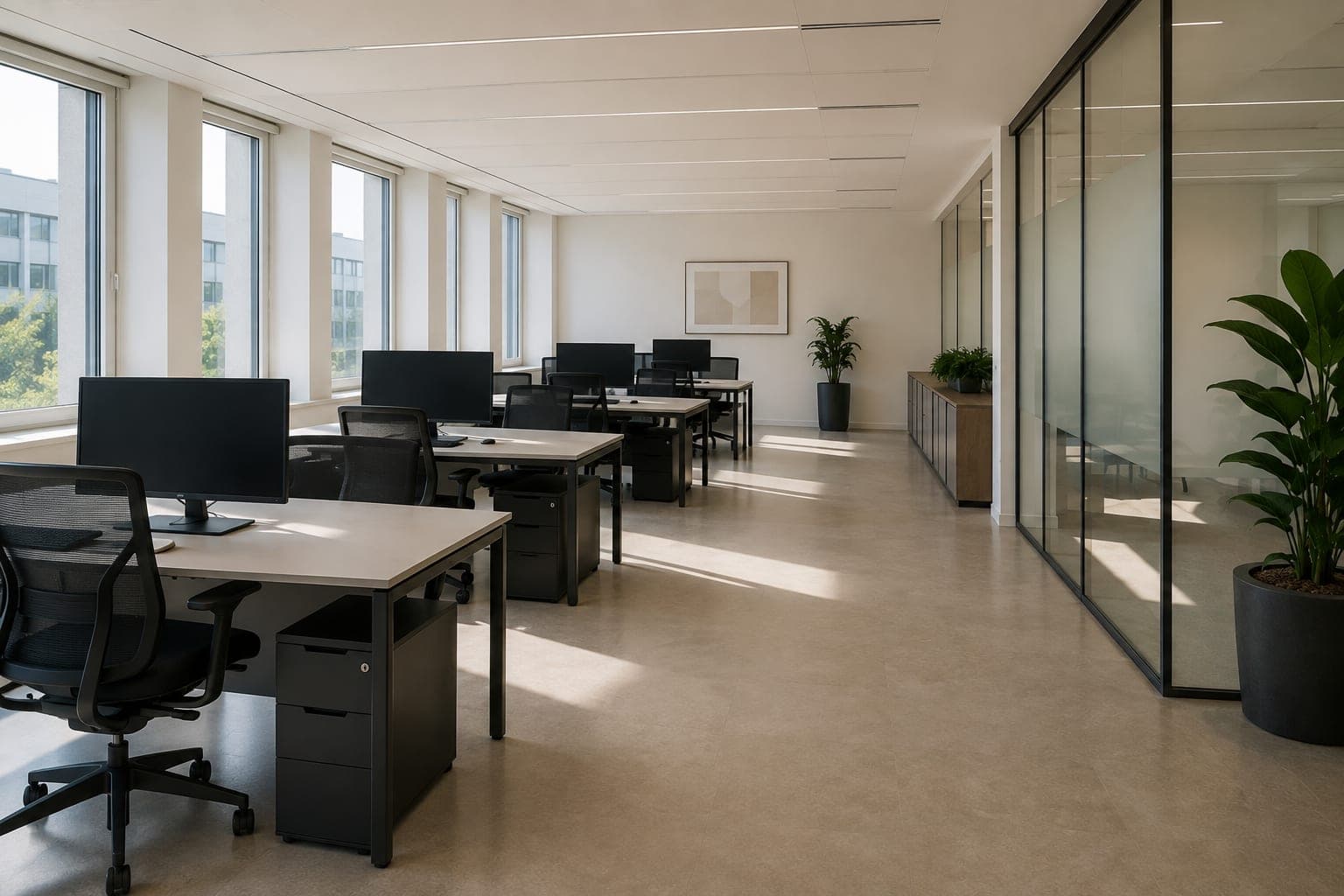Bureaux nettoyés avant l'arrivée des collaborateurs